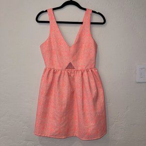 Zara pink peephole summer dress